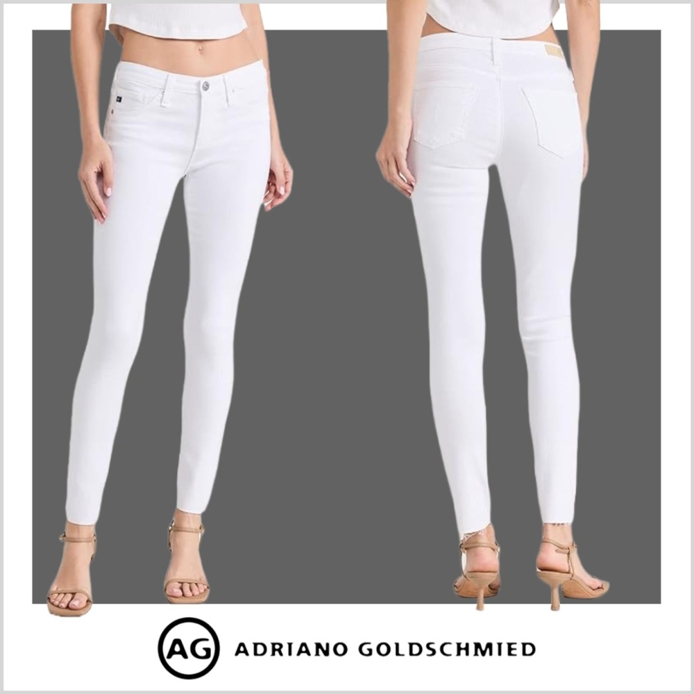 Women's Adriano‎ Goldschmied The Stevie Slim Straight | White | Sz: 27R